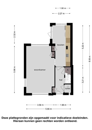 Plattegrond - Pieter de Hooghstraat 51, 4532 HJ Terneuzen - begane grond.jpg